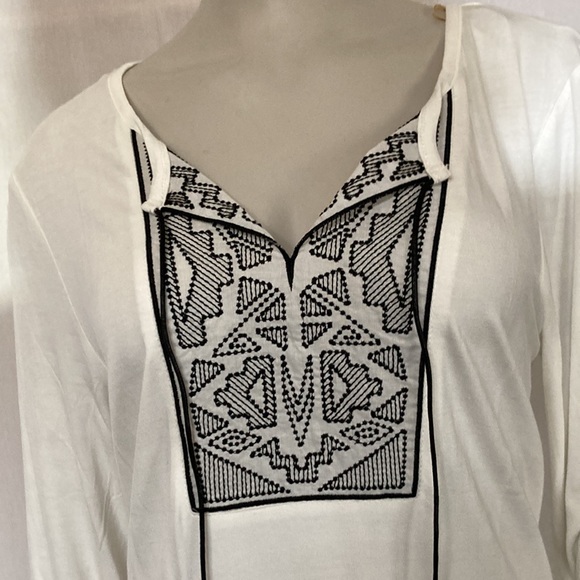 DEMOCRACY Jeans Women’s 3/4 Sleeve Tunic Size X-Large Chest Pattern Print NWT - Picture 3 of 5